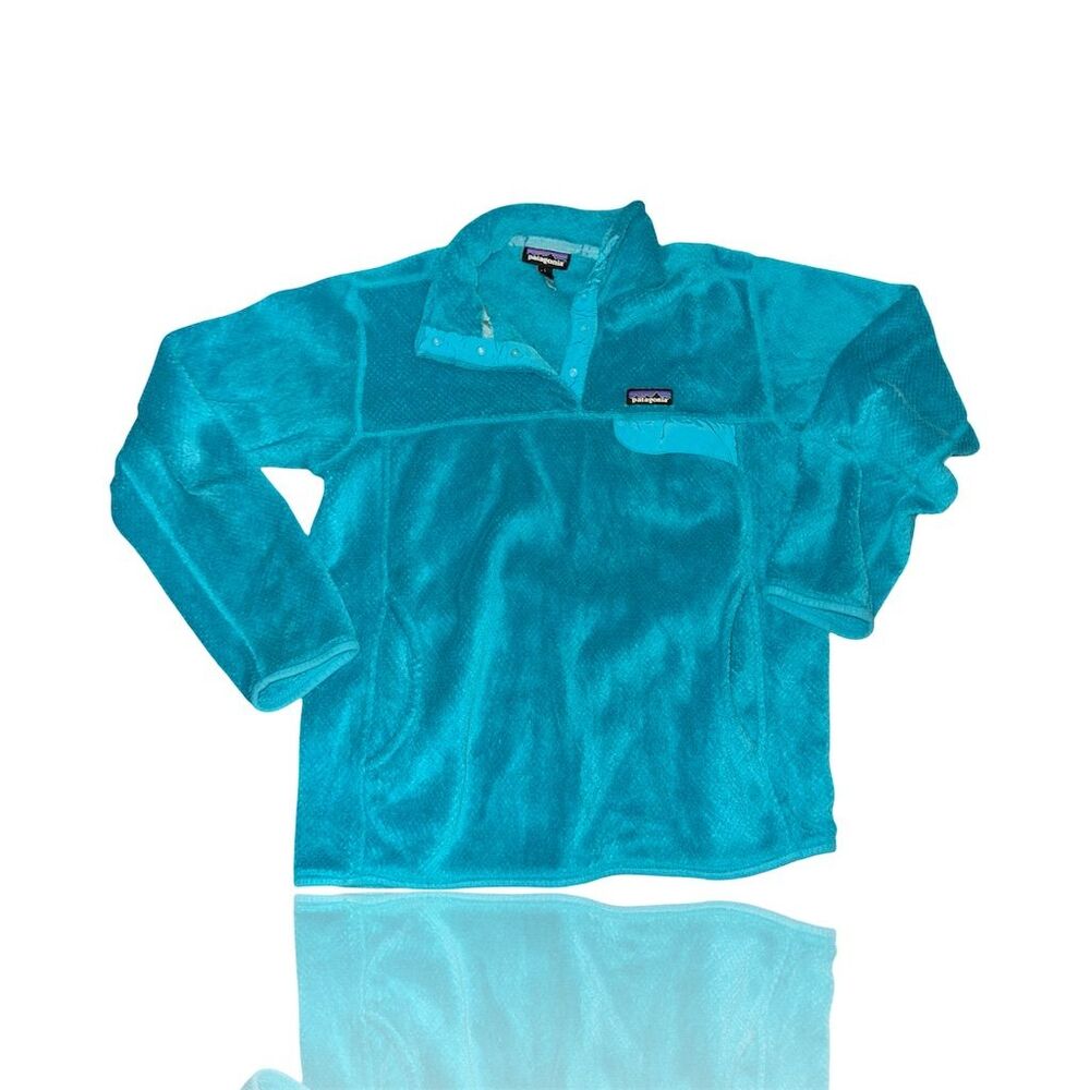 Patagonia Women's Snap-T Fleece Pullover Jacket Turquoise Size L: LIKE New